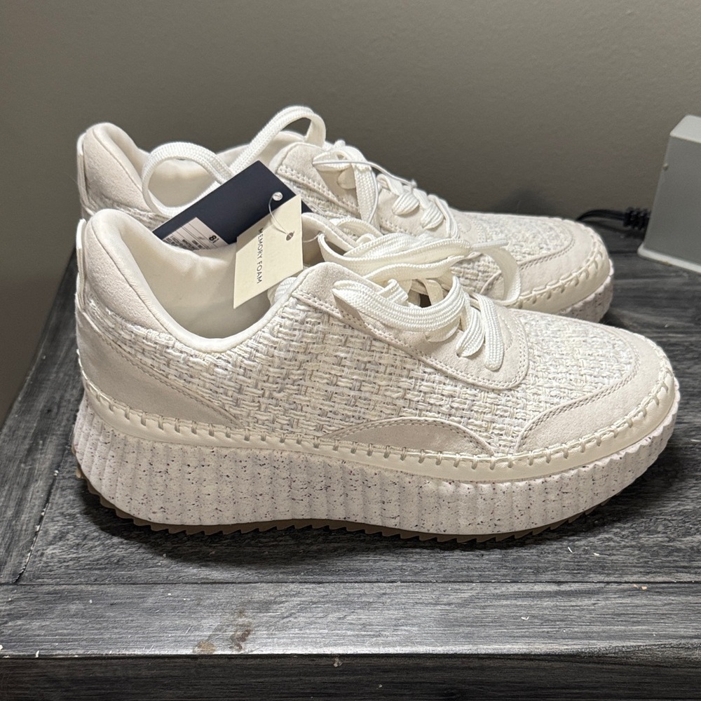 Universal Thread Cream Woven Platform Sneakers - image 1